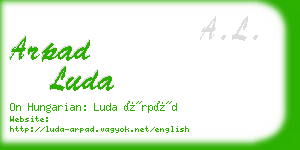 arpad luda business card